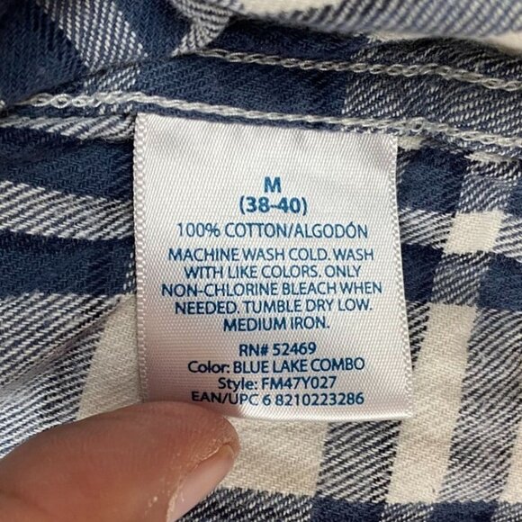 Faded Glory Men's Shirts Medium Lot of Three Long Sleeve Button Up Flannel Plaid - Picture 15 of 16